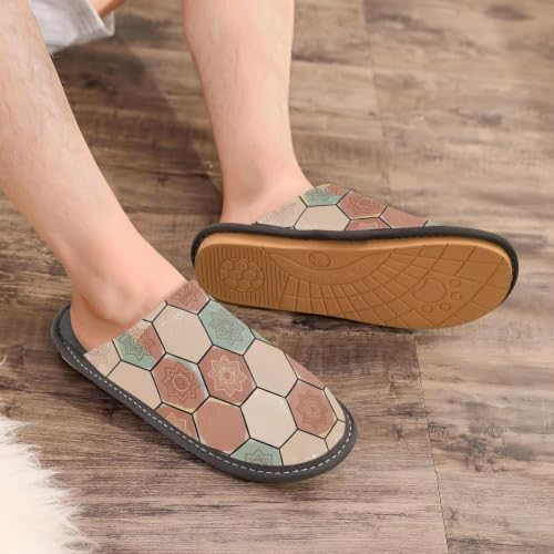 House Slide Slippers Football Pattern Black - Image 3