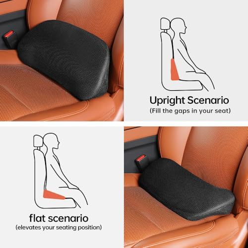 Aerovia Oegive 1P Car Lumbar Support with Ergonomic Structure, Suitable for Office Chairs, Gaming Chairs and Car Seats, Memory Foam Material with Breathable Mesh Fabric, Long-Lasting Lumbar Support - Image 5