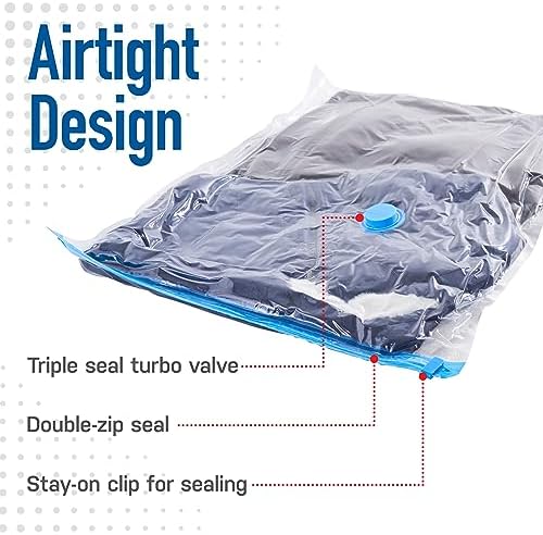 Spacesaver Vacuum Storage Bags with Hand Pump, Variety, 12 Pack - Image 4