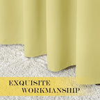 NICETOWN Blackout Curtains for Sliding Glass Door Room Divider Noise Reduce Curtain Panel Portable Window Screen Sliding Partition, W100 x L102 inches, 1 Panel, Paler Yellow - Image 4