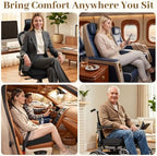 TranquilRelax 2XL Memory Foam Seat Cushion for Office Chair, Black - Image 5