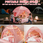 Full Size Kids Play Tent, Indoor Privacy Canopy Teepee for Boys & Girls, Portable Dark Room Sleeping Tent for Bedroom Floor Camping - Image 7