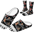 Jeiento Winter Fuzzy Slipper and Crew Socks Warm Winter Shoes Lightweight Soft Cushion House Slipper Bedroom Shoes by Jeiento