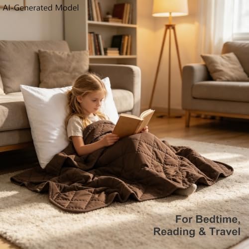 BEDSUM Cooling Toddler Comforter, Rayon Made from Bamboo, Brown - Image 2