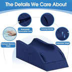 TranquilRelax Leg Elevation Pillows for After Surgery, Full-Blue - Image 4