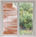 Window Privacy Film Frosted, Red Ombre Non-Adhesive Static Cling Window Tint, Vintage Farmhouse Simple Neutral Texture Insulated Windows Frosted Films for Living Room, 35.4 x 78.7 Inches by Unknown