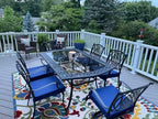 FLYMEI Patio Cushion Covers 25x25x5, Navy Blue, 4Packs - Image 6