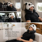 Animal Hooded Travel Neck Pillow U-Shaped Nap Cushion Lightweight with Cute Animal Design Washable Cover. (Husky) - Image 4
