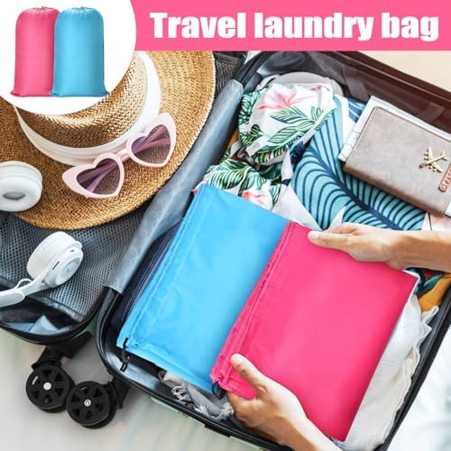 Nuogo 20 Pcs Large Laundry Bags Bulk, 38 x 24 Inch, Pink, Blue - Image 5