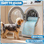 DoubleFill 4 Pack Cooling Pet Mat 23.6" x 31.5" Cool Dog Bed, Large, Blue - Image 6