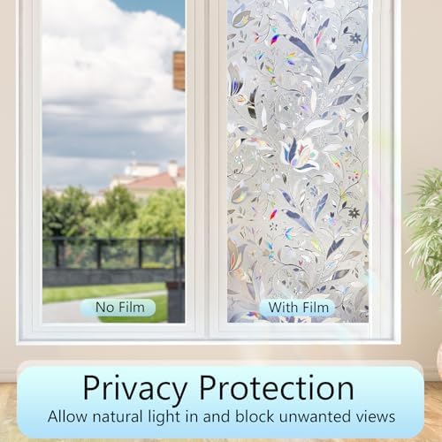 HIDBEA Window Privacy Film, 3D Stained Glass Static Cling 29.5 in x 78.7 in - Image 3