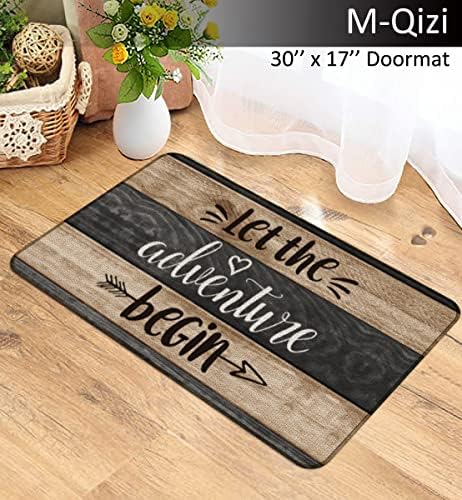 Camper Decor Doormat Pillow Cover Set - 1 * 30''x17'' Camper Rugs for Inside, 2 * 18x18 Camper Pillows Cover, RV Decorations for Inside Camper - Let The Adventure Begin - Image 4