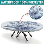 Tablecloths Oval, Plaid Pattern Printed on Elastic Table Covers, for Home & Daily Use Nightstands, Fits for 52" x 70" Oval Tables - Image 2