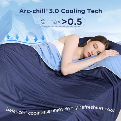Elegear Cooling Comforter King Size, Ultra Lightweight, 90" x 108", Blue - Image 2