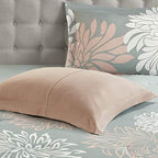 Madison Park Essentials King Comforter Set Bed in a Bag Blush/Grey 9PC - Image 4