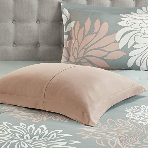Madison Park Essentials King Comforter Set Bed in a Bag Blush/Grey 9PC - Image 4