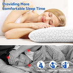 CushZone Memory Foam Pillow, Bed Pillow Neck Pillow for Sleeping - Image 6