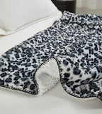 Regal Comfort Faux Fur Sherpa Throw Blanket - 50" x 70" Soft & Plush, Warm & Fuzzy Oversized Twin Velvet Fleece Blanket for All Seasons in Snow Leopard - Image 3