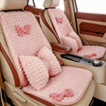 Full Set Car Front Seat Covers, Pink Bowknot Car Accessories for Women by Unknown