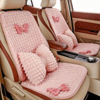Full Set Car Front Seat Covers, Pink Bowknot Car Accessories for Women by Unknown