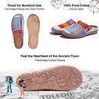 UIN Slipper Woman Travel Art Painted Shoes Wide Toe Casual Home Slip On Mules Malaga - Image 5