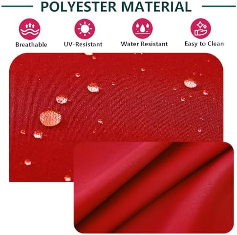 FLYMEI Patio Cushion Covers 20x20x2, Red, 4Packs - Image 4