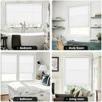 LazBlinds No Drill Cordless Cellular Shades, 30" W x 48" H, White - Image 5