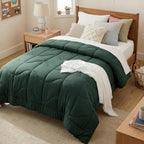 Bedsure Twin Comforter - Twin Duvet Insert for All Season, Ultra-Soft Quilted Down Alternative Comforter, Blanket for Bed, Prewashed Duvet Insert with 4 Tabs, Machine Washabl, Dark Green, 88x68 in by BEDSURE