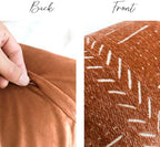 BlissBlush Boho Lumbar Throw Pillow Cover 14X36, Brick Red Decorative Long Accent Body Lumbar Pillow for Bed, Farmhouse Woven Soft Chenille Textured Lumbar Pillowcase for Couch (Cover ONLY) - Image 5