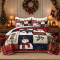 HOSIMA Christmas Patchwork Quilt King,Holiday Bedding with 2 Pillowcases. by HOSIMA
