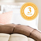 Linenspa All-Season Down Alternative Comforter, Sand/Mocha, King - Image 6