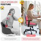 CHANCEE Ergonomic Seat Cushion with L-Shaped Design for Office Chair (Pink) - Image 3