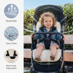 Momcozy Reversible Stroller Seat Liner, Mesh & Water-Resistant Sides - Image 5