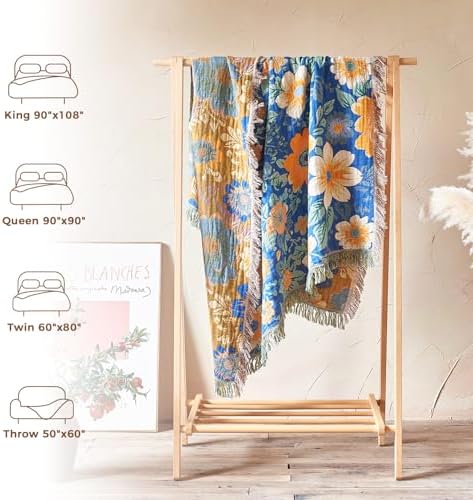 LUTBM Boho Throw Blanket for Couch 50"x60", Cotton Decorative Bed Throws - Image 6