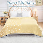 inhand Cooling Blanket - Cooling Blankets for Hot Sleepers -Decorative Lightweight Breathable Summer Cold Blankets for Sleeping Night Sweats to Keep Cool-(90"x90") Beige - Image 6