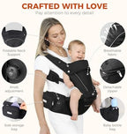 FRUITEAM 6-in-1 Baby Carrier Newborn to Toddler, Upgraded Adjustable Knob - Image 5
