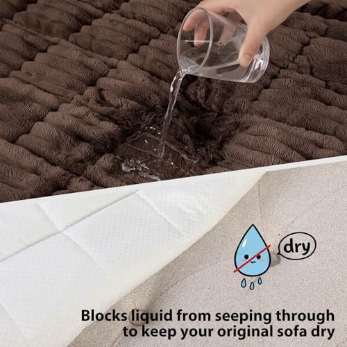 Fixwal Waterproof Flannel Dog Couch Cover, 27.6" x 70.9", Dark Brown - Image 4