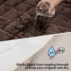 Fixwal Waterproof Flannel Dog Couch Cover, 27.6" x 59", Dark Brown - Image 4