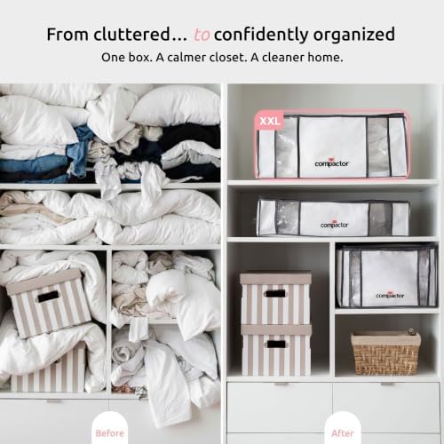 Compactor XXL 3 Vacuum Storage Bag & 3 Semi-Rigid Box, Closet Organizer, 210L - Image 3