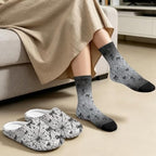 Jeiento Womens Fuzzy Slipper and Socks Winter Warm Gifts for Mom,Wam Cozy Indoor Socks Comfort Home Shoes - Image 2