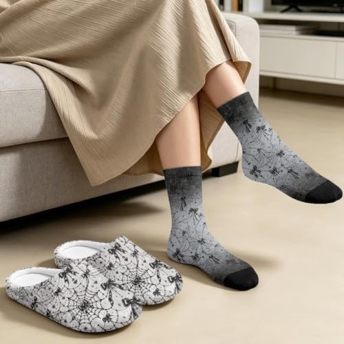 Jeiento Womens Fuzzy Slipper and Socks Winter Warm Gifts for Mom,Wam Cozy Indoor Socks Comfort Home Shoes - Image 2