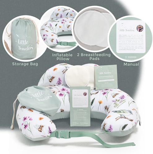 Little Traveler Inflatable Travel Nursing Pillow with Adjustable Strap - Image 4