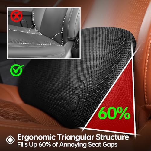 Aerovia Oegive 1P Car Lumbar Support with Ergonomic Structure, Suitable for Office Chairs, Gaming Chairs and Car Seats, Memory Foam Material with Breathable Mesh Fabric, Long-Lasting Lumbar Support - Image 2