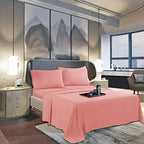 Mocassi Twin XL Sheet Set - Luxury Hotel 1800 Premier Bedding Sheets & Pillowcases - Ultra Soft Breathable & Cooling Bed Sheet Set - Wrinkle Resistant - 4 Piece Set - Twin XL, Dusty Rose - Image 3