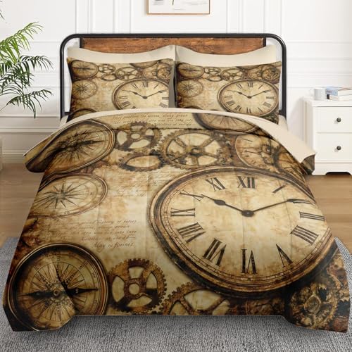 WeCozy Twin Comforter Set with Sheets, 5 Pieces Vintage Antique Bedding - Image 2