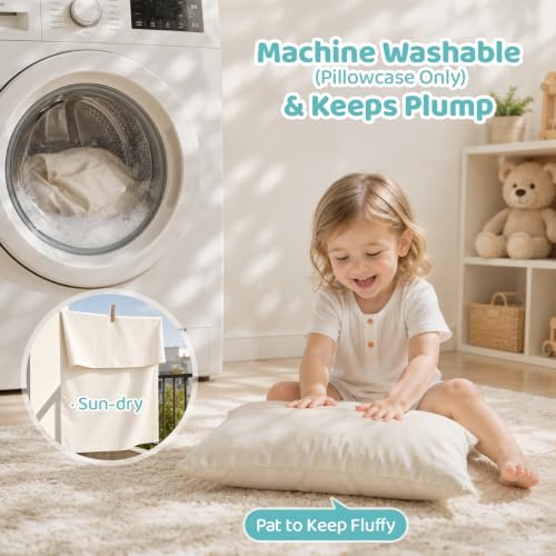Adjustable Organic Kapok Kids Pillow 16x22 for Kids Ages 4-12 - Image 6