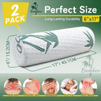 Asatdd Neck Roll Pillow, 2 Pack Foam Cervical Roll Pillow with Breathable Cover for Office Chair, Recliner Rest, and Home and Travel Use, 6" x 17" - Image 2
