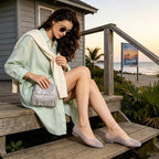 Jelly Flats for Women Jelly Sandals Low Heel Jellies Shoes Clear Pumps - Image 3