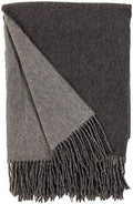 Alashan Cashmere Blend Double Faced Throw-Super Soft and Luxe Fabric- Perfect for Cozy Nights! 95% Merino Wool/5% Cashmere, 50" x 70", Great Gift Item. - Charcoal & Ash by Alashan