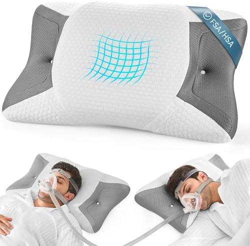 Elviros HSA/FSA CPAP Pillow for Side Sleeper Adjustable Sleep Apnea Pillow by Elviros